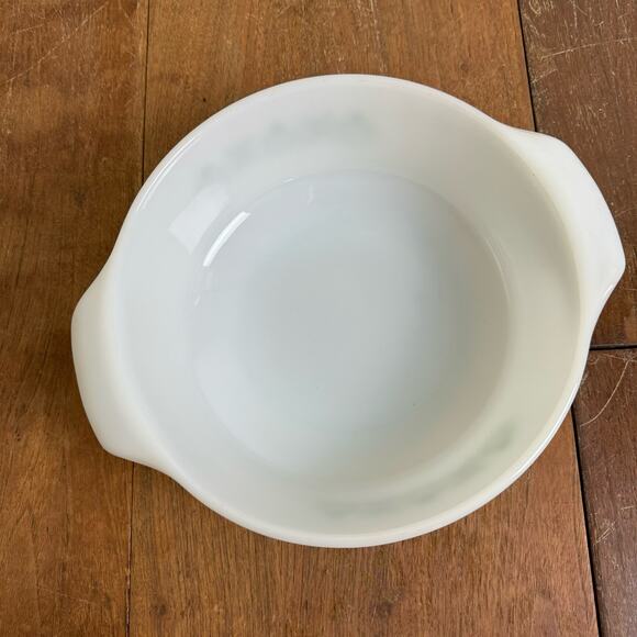 Fire King GREEN MEADOW FLOWERS Casserole Dish w Lid 437 Anchor‎ Hocking - Picture 9 of 9